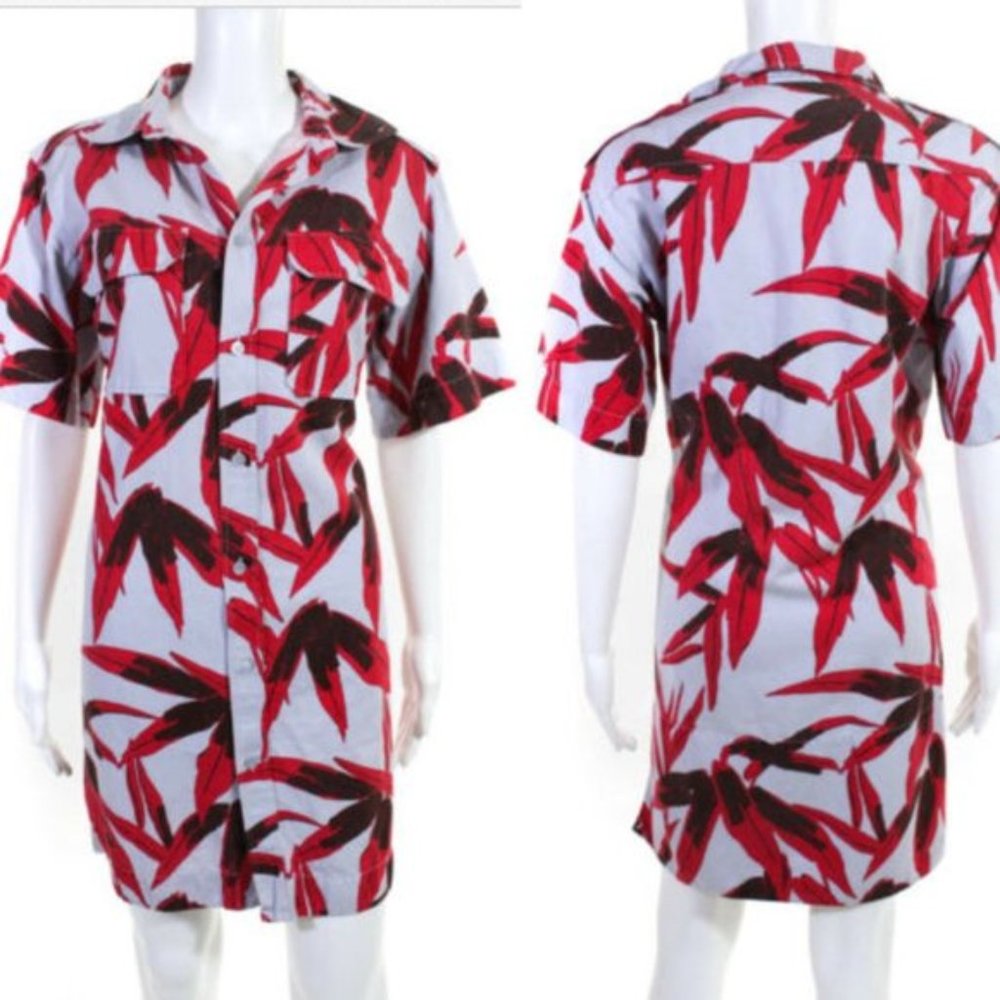$1,187 MARNI Italy Palm Leaf Resort Wear Dress S M